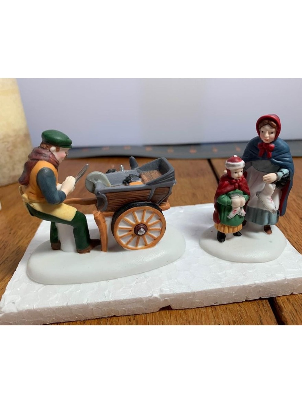 Department 56 Heritage Village Collection "Knife Grinder" Porcelain Set of 2